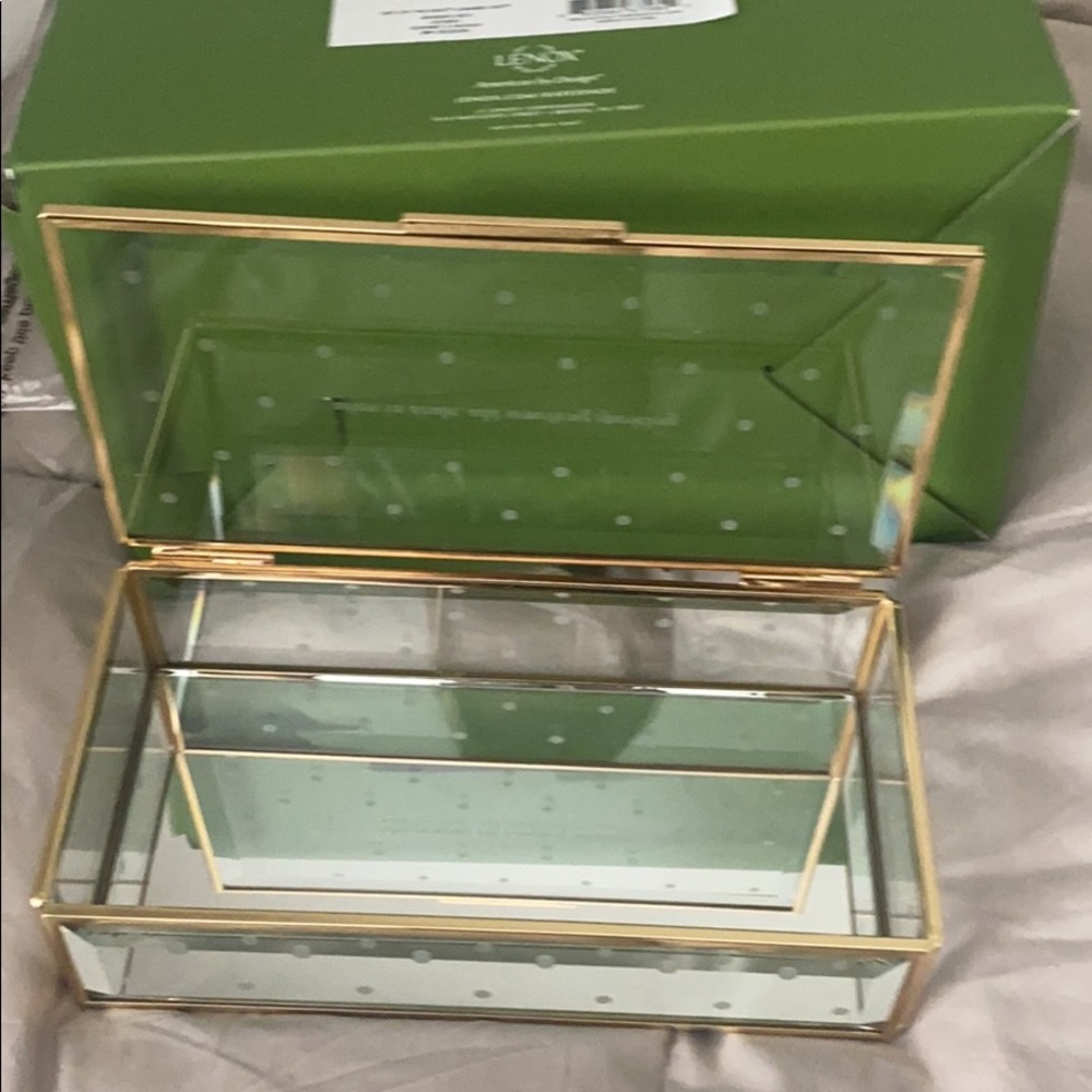 Kate Spade Lenox glass jewelry box